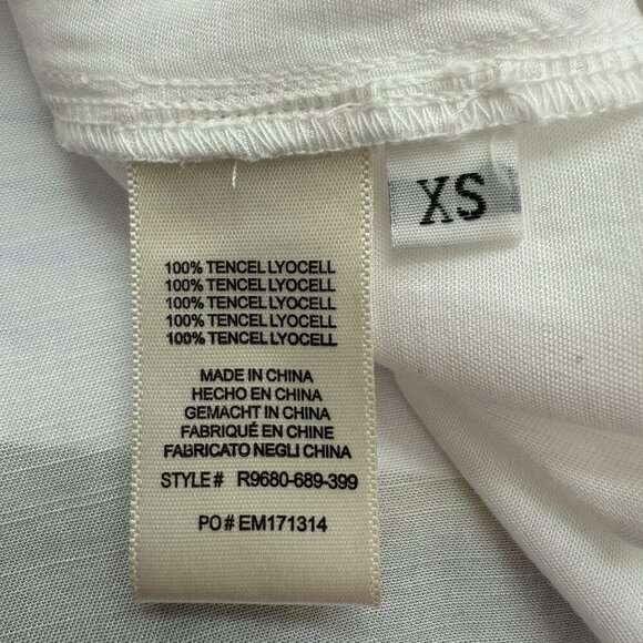 NWOT Cloth & Stone Anthropologie Ruffle Button Down Shirt Womens XS White Career - Picture 12 of 13